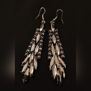 Gunmetal and Hematite Style Dangle Earrings